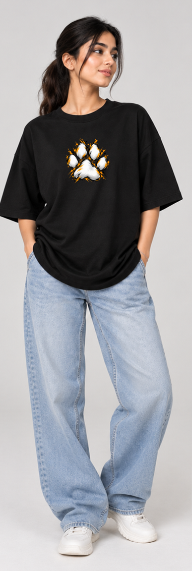 Oversized Tshirt Cat in The Bag