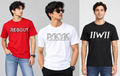 Combo of 3 Regular T-shirts with Print (Reboot, IYKYK, IIWII)