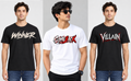 Combo of 3 Regular T-shirts with Print (Winner, Comeback, Villain)
