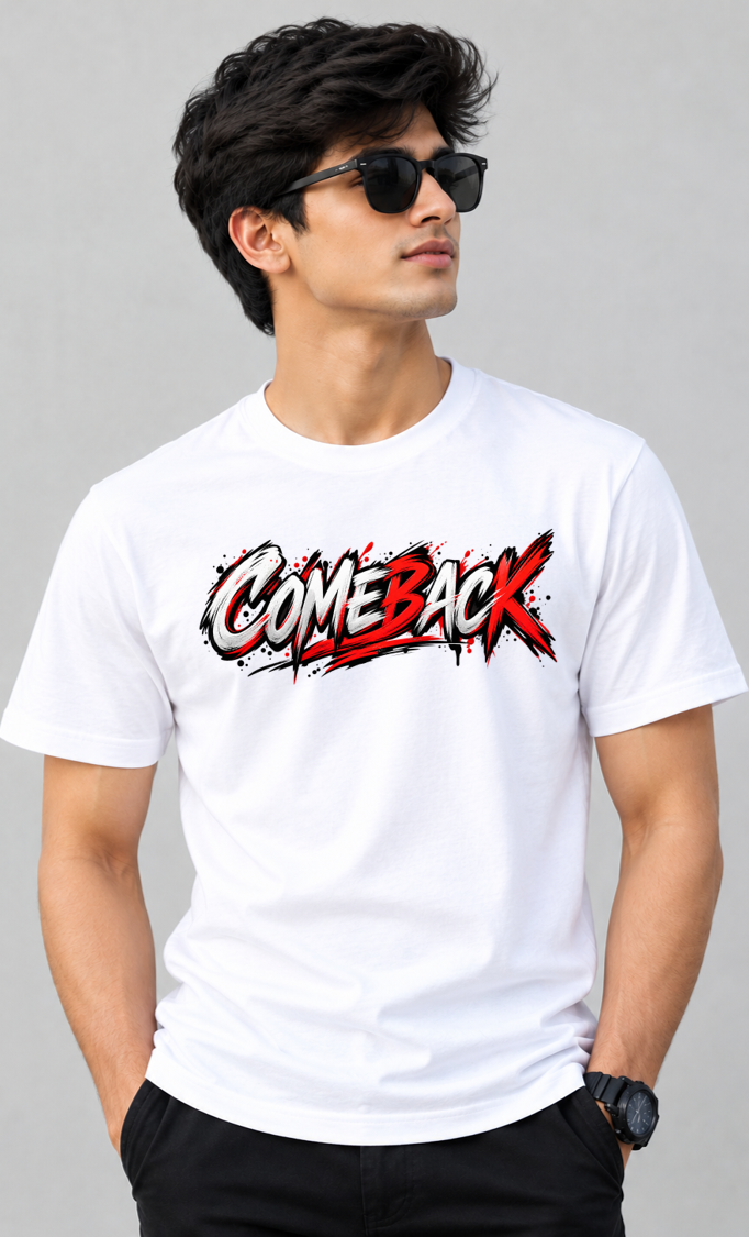 Combo of 3 Regular T-shirts with Print (Winner, Comeback, Villain)