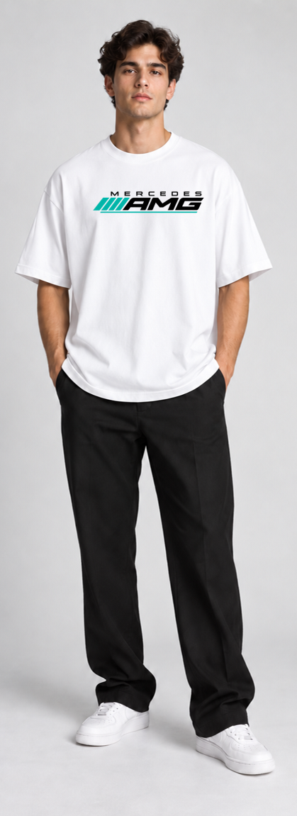 Oversized T-shirt Mercedes Print