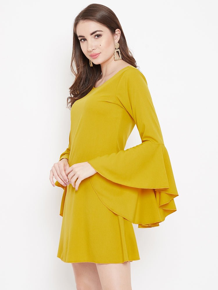 Buy Multi Color Recycled Chiffon Spread Flared Bell Sleeve Shirt Dress For  Women by Aroop Shop India Online at Aza Fashions.